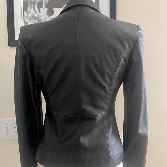 Leather jacket blazer The Limited size 2 great condition - Picture 7 of 13